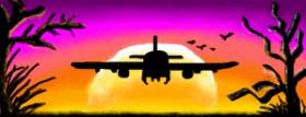 I am Period の 飛行機 の絵