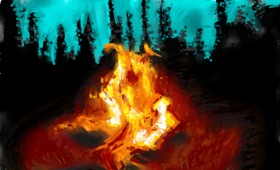 DrawSomething の キャンプファイヤー の絵