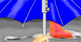 Drawing of Umbrella by Kees