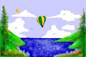 Jimmah の 熱気球 の絵