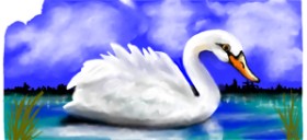 justme❤️ の 白鳥 の絵