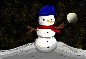 Drawing of Snowman by Bigoldmanwithglasses