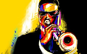 Herbert の トランペット の絵