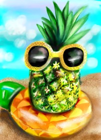 Drawing of Pineapple by ⋆su⋆vinci彡