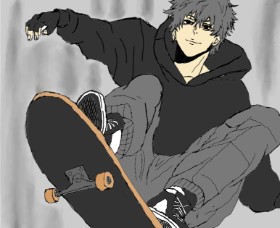 Ryomen の スケートボード の絵