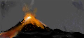 Waffle🧇 の 火山 の絵
