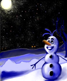 Leah の 雪だるま の絵