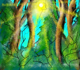 Drawing of Forest by Dexl