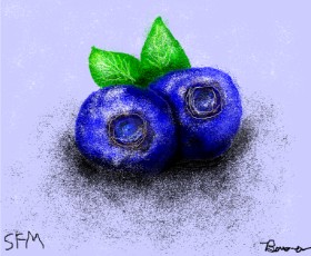 Рисунок на тему «Черника» — автор: Banana