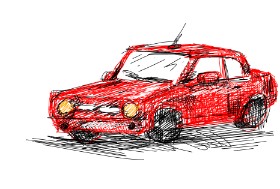 Drawing of Car by Gnome