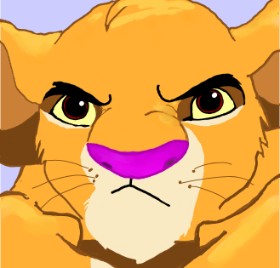 Drawing of Simba (Lion King) by Joze