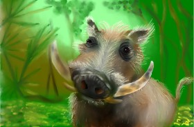 Рисунок на тему «Дикий кабан» — автор: Wizard