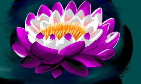 Vulpix の ユリの花 の絵
