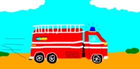 Drawing of Firetruck by Mary