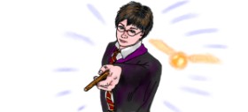 Drawing of Harry Potter by Luna