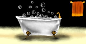 Drawing of Bathtub by Eclat de Lune