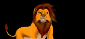 Drawing of Simba (Lion King) by Loelia De Luna