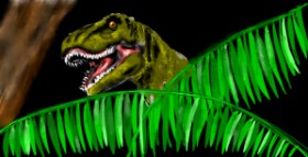 Drawing of T-rex dinosaur by Eclat de Lune