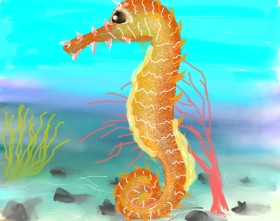 Drawing of Seahorse by Bro 2.0😎
