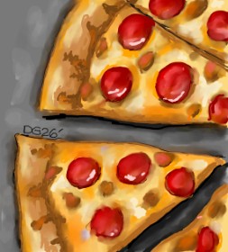 GreyhoundMama の ピザ の絵