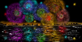Eclat de Lune の 花火 の絵