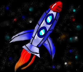 Earth🌎💐 の 宇宙船 の絵