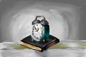 Рисунок на тему «Будильник» — автор: Mia