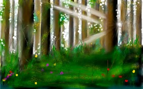 Drawing of Forest by Mandy Boggs