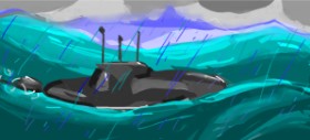 ? の 潜水艦 の絵