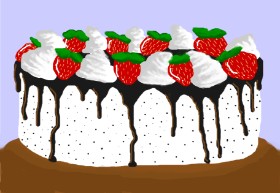 w0ah の 誕生日ケーキ の絵