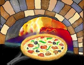 Drawing of Pizza by Kai 🐾