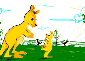 Chicken の カンガルー の絵