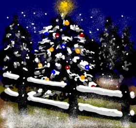Eclat de Lune の クリスマスツリー の絵