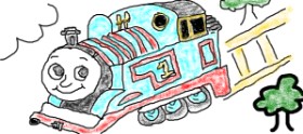 Drawing of Train by Lou