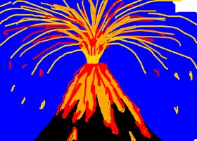 Anonymous の 火山 の絵
