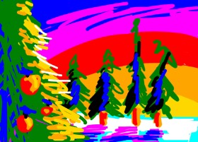 Ghoest の クリスマスツリー の絵