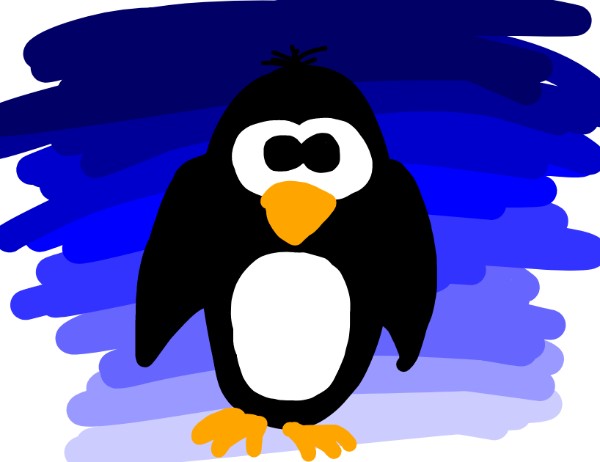 Pinguin-Zeichnung von Daniela