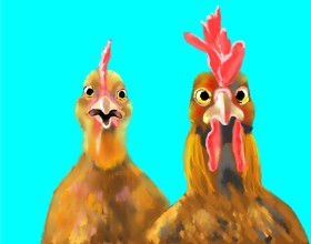 Drawing of Chicken by Cec