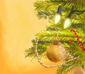 Iris の クリスマスツリー の絵