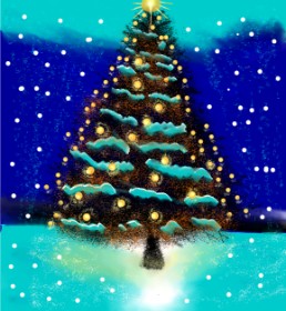 Gaby の クリスマスツリー の絵