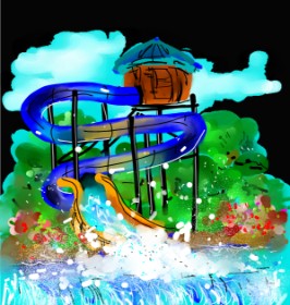 Eclat de Lune の ウォータースライダー の絵