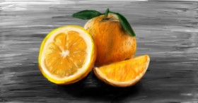 Drawing of Orange by Mia