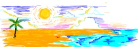 kimi の ビーチ の絵