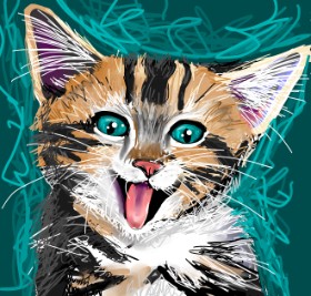 Рисунок на тему «Котенок» — автор: Rose rocket