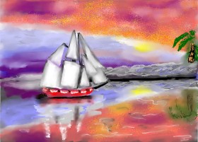 Drawing of Sailboat by SAM AKA MARGARET 🙄