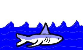 Drawing of Shark by Trash