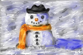 Mia の 雪だるま の絵