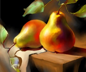 Drawing of Pear by Moon