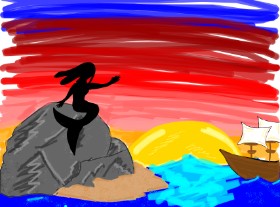 Otter の 人魚 の絵