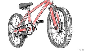 Flowerpot の 自転車 の絵